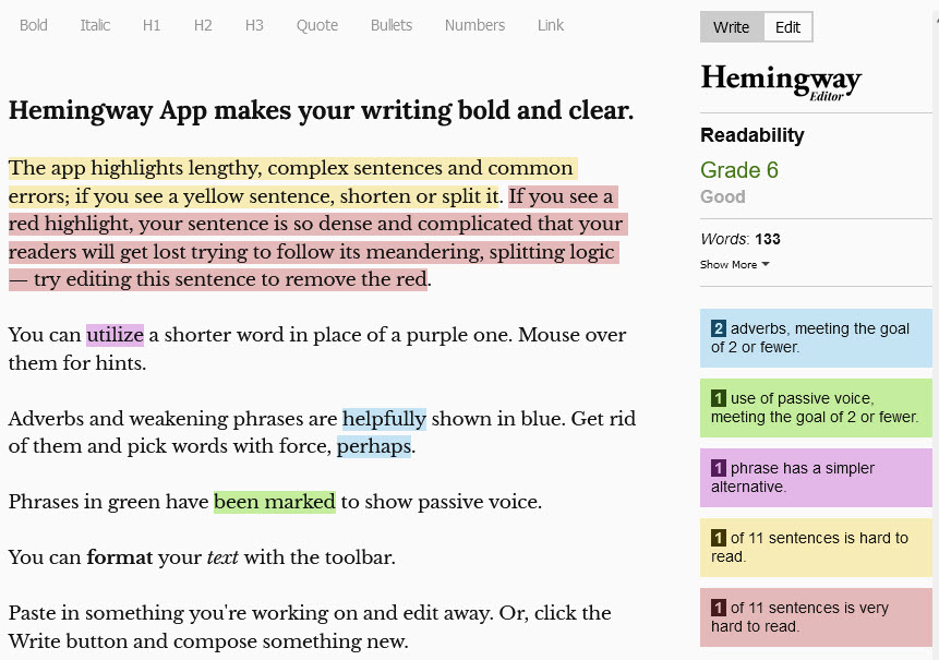 Image of Hemingway Editor App